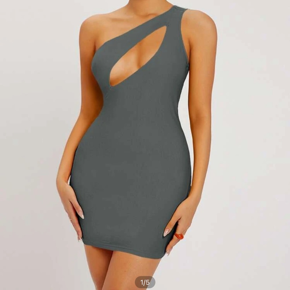 SHEIN One Shoulder Cut Out Bodycon Dress